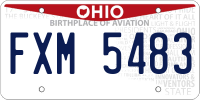 OH license plate FXM5483