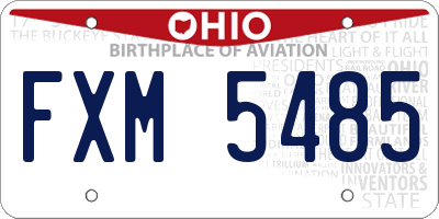 OH license plate FXM5485
