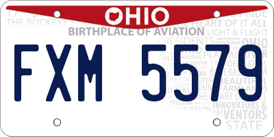OH license plate FXM5579