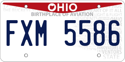 OH license plate FXM5586