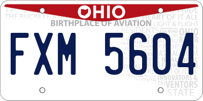 OH license plate FXM5604