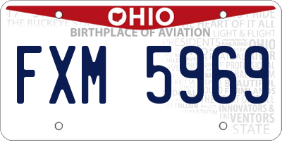 OH license plate FXM5969