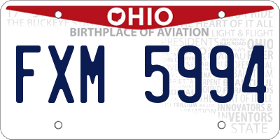 OH license plate FXM5994