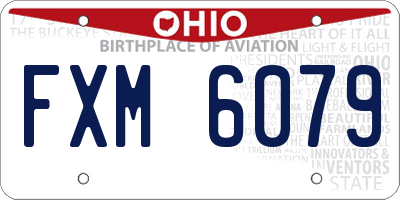 OH license plate FXM6079
