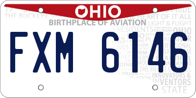 OH license plate FXM6146