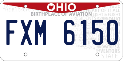 OH license plate FXM6150