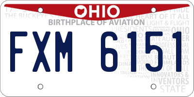 OH license plate FXM6151