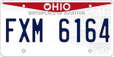 OH license plate FXM6164
