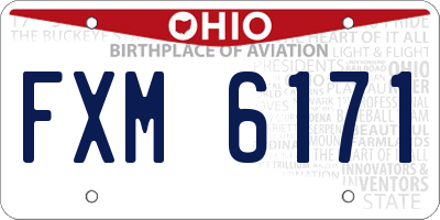 OH license plate FXM6171