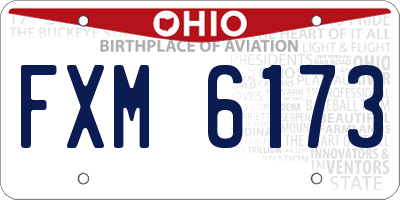OH license plate FXM6173