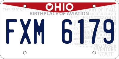OH license plate FXM6179