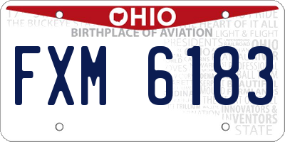 OH license plate FXM6183