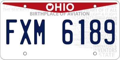 OH license plate FXM6189