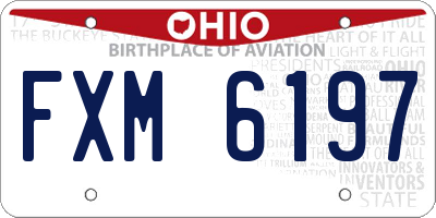 OH license plate FXM6197