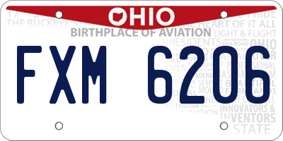 OH license plate FXM6206