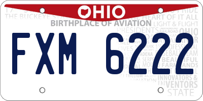 OH license plate FXM6222
