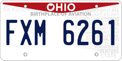 OH license plate FXM6261