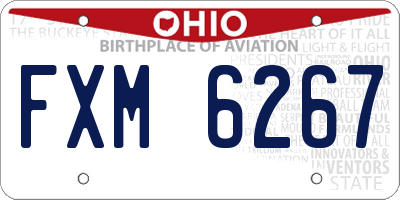 OH license plate FXM6267
