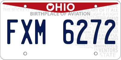 OH license plate FXM6272