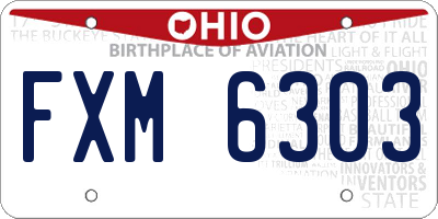 OH license plate FXM6303
