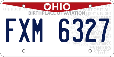 OH license plate FXM6327