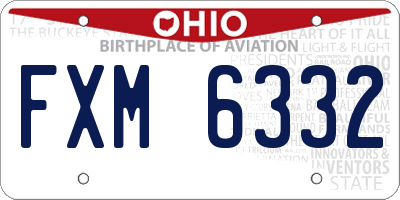 OH license plate FXM6332