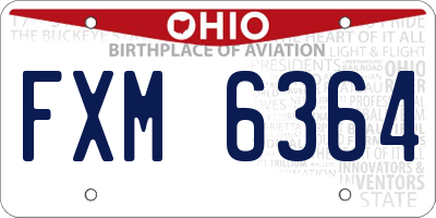 OH license plate FXM6364