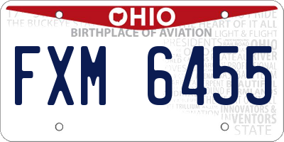 OH license plate FXM6455