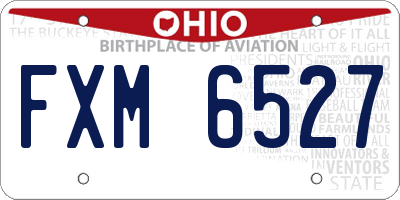 OH license plate FXM6527