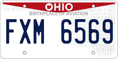 OH license plate FXM6569