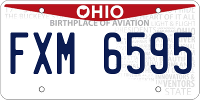 OH license plate FXM6595