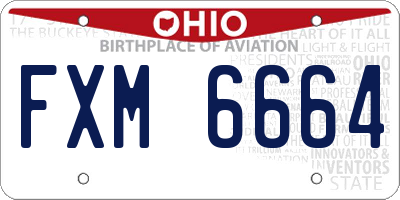 OH license plate FXM6664