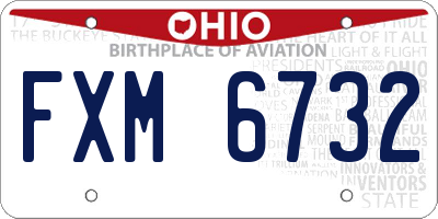 OH license plate FXM6732