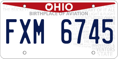 OH license plate FXM6745