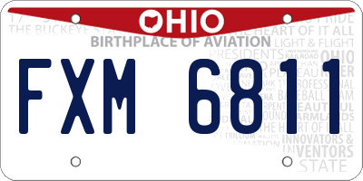 OH license plate FXM6811