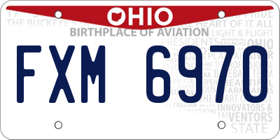 OH license plate FXM6970