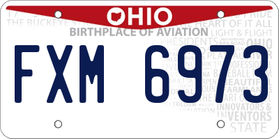 OH license plate FXM6973