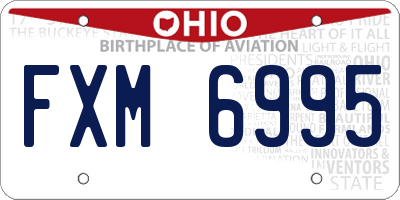 OH license plate FXM6995