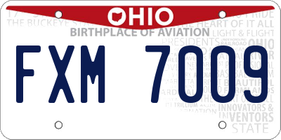OH license plate FXM7009