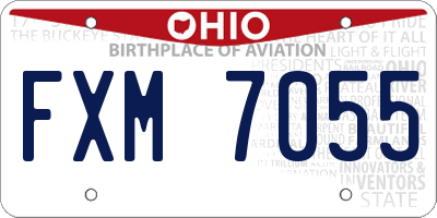 OH license plate FXM7055