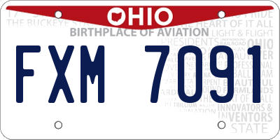OH license plate FXM7091