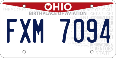 OH license plate FXM7094