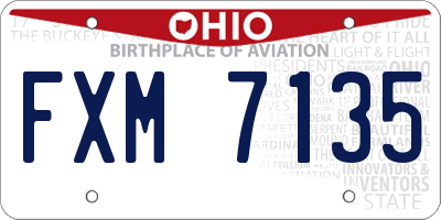 OH license plate FXM7135