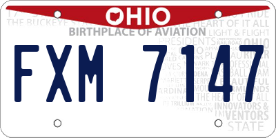 OH license plate FXM7147