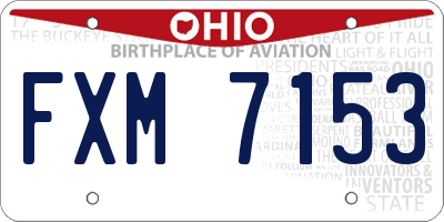 OH license plate FXM7153