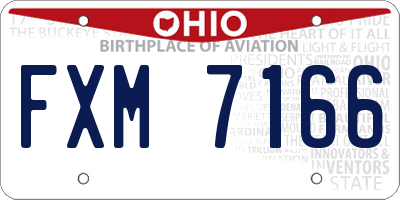 OH license plate FXM7166