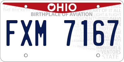 OH license plate FXM7167