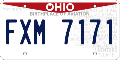 OH license plate FXM7171