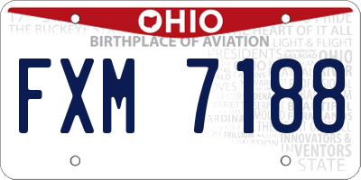 OH license plate FXM7188