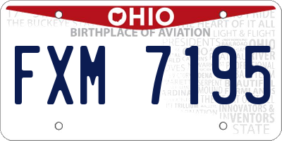 OH license plate FXM7195